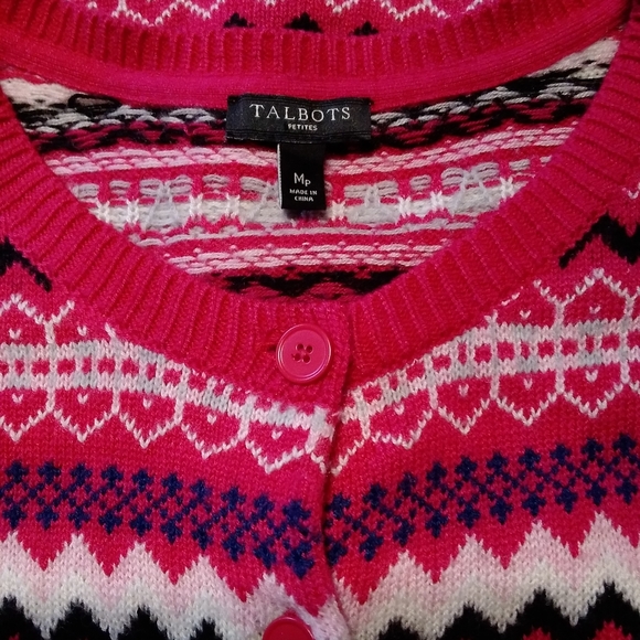 Talbots Lambswool Blend Fair Isle Sweater - Picture 5 of 7